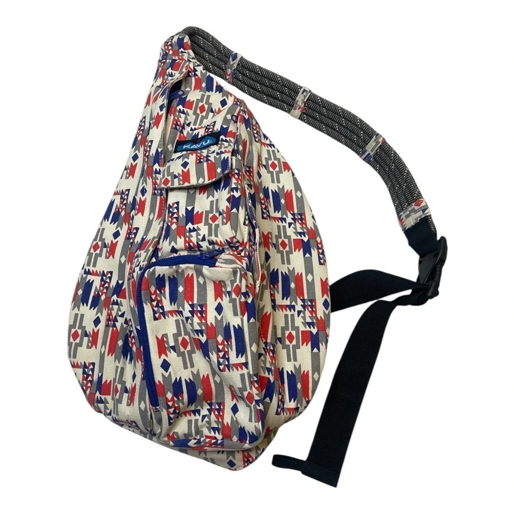 KAVU Mesa Tribal Aztec Rope Sling Backpack Crossbody Bag